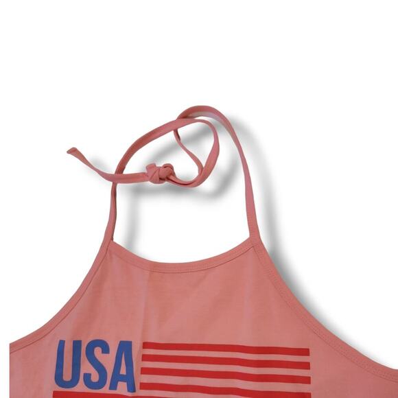IML Isaac Morris USA pink patriotic women's Halter tank top - xl - Picture 3 of 6